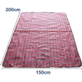 thumbnail image 3 of Extra Large Plaid Picnic Blanket with Handles Waterproof Beach Garden Outdoor Washable Picnic Camping Blanket 150cm X 200cm (Red), 3 of 4