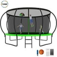 thumbnail image 1 of YORIN Trampoline pour Enfants de 5 à 6 Ans, Trampoline de 12 Pi pour Adultes avec Filet de Protection, Panier de Basketball, Échelle, Capacité de Poids de 1200 Lb, Trampoline Récréatif Extérieur, Trampoline Robuste, 1 of 7
