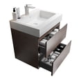 thumbnail image 6 of 24" Walnut Bathroom Vanity with Sink, Large Storage Wall Mounted Floating Bathroom Vanity for Modern Bathroom(without Drain and Faucet), 6 of 9