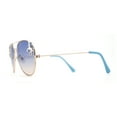 thumbnail image 3 of Girls Metal Unicorn Charm Tear Drop Officer Style Sunglasses Gold Blue, 3 of 4