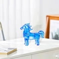 thumbnail image 4 of Figura de caballo de cristal decorativa, robusta y elegante, estatua de caballo, escultura animal para Azul, 4 of 8