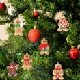 12 Pack Gingerbread Man Ornaments for Christmas Tree Decorations, Mini