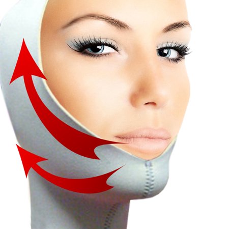 Beauty Slimming Equipment The Elixir Beauty Facial Lifting Belt for Women, V-line Chin Cheek Lift Up Band Anti Wrinkle Bandage, Slimming Bandage Double Chin Care V Face Belts Correction Belt, Large ()