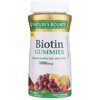 Nature's Bounty Biotin , Vitamin Supplement, Supports Healthy Hair, Skin, and Nails, Fruit Flavored Gummies, 1000 mcg, 110 ct (Pack of 3)