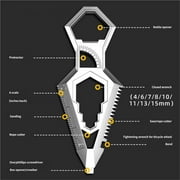 Multi-functional Multi-purpose Sword,Multitool Tactical Tool With Bottle Opener, Protractor, Dual-Scale Ruler, Fine-Grit Sander, Cord Cutter, Combination Wrench, Saw/Cutter