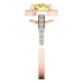thumbnail image 3 of Halo Engagement Ring for Women - 1.86ct Natural Citrine in 18K Rose Gold Promise Ring, 3 of 6