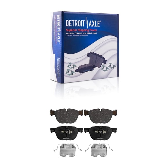 Detroit Axle - Front Brake Pads for 2016-2018 BMW X4, 2007-2018 X5, 2008-2019 X6, Ceramic Brake Pads 2009 2010 2011 2012 2013 2014 2015 2017 Replacement