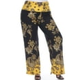 thumbnail image 3 of White Mark Women's Plus Size Floral Paisley Printed Palazzo Pants, 3 of 5