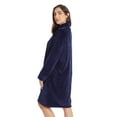 thumbnail image 2 of Just Love Plush Zipper Lounger Short Robe (Navy, Small), 2 of 3