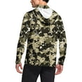 thumbnail image 4 of Dagegui UPF 50+ Hoodie Mens Sunscreen Shirts Camo Long Sleeve Hooded Fishing Tee Summer UV Protection Sun T-Shirts Outdoor Rash Guard Pullover Tops Khaki XL, 4 of 7