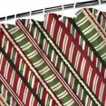 thumbnail image 3 of Red and Green Christmas Striped Pattern Shower Curtain 84"x72" ,Bathroom Decorative Shower Curtains Set with 12 Hooks,Modern Waterproof Washable Shower Curtain, 3 of 6