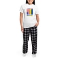 thumbnail image 5 of CafePress - I Stand With Ukraine Support Ukrainian Ame Pajamas - Women's Short Sleeve Print T-Shirt and Pants Light Cotton Pajama Set, 5 of 7