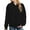 Black, variant on Coerni Quilted Texture Bomber Jacket for Girls Rib Knit Cuffs Long Sleeve Baseball Clothes Solid Casual Preppy Spring Fall Preppy Outerwear
