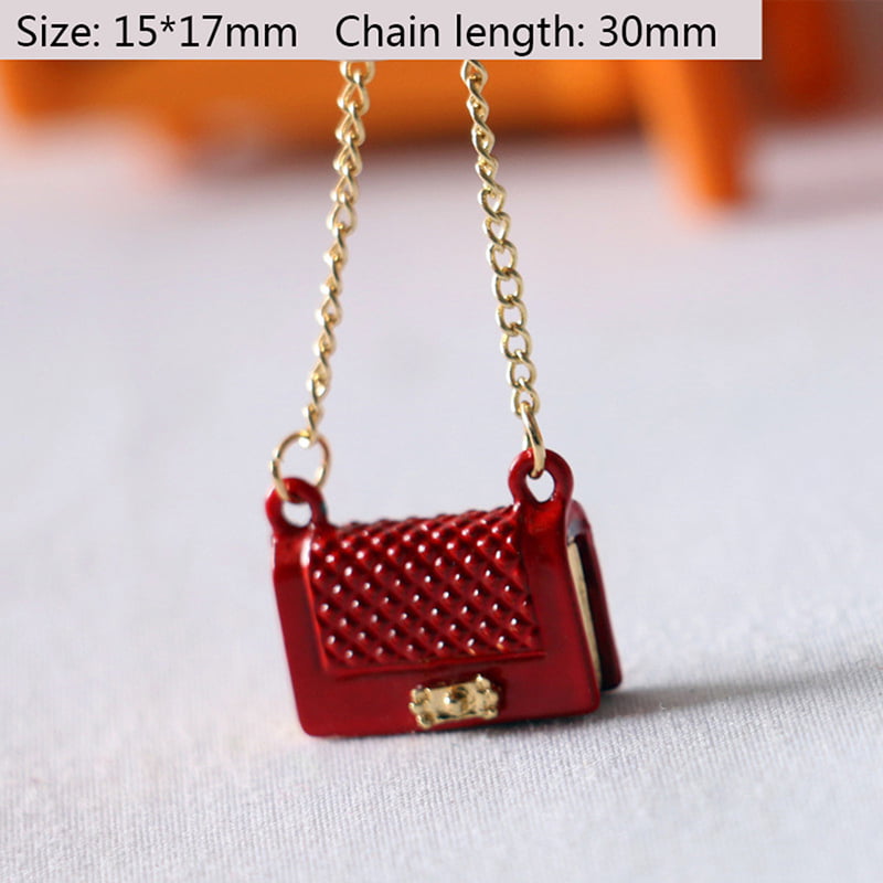 1:6 Scale Mini Alloy Luggage Case Model Room Decoration Doll Decoration Red 