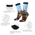 thumbnail image 3 of Fuzoiu Snowy Mountain Photography Bear Print Athletic Crew Socks for Men & Women,Casual Crew Socks,Above Ankle Crew Socks for Business, Casual, 3 of 6