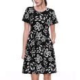 thumbnail image 1 of Vsdgher Robes Midi Maxi Décontractées pour Femmes Été 2025 Légères Manches Courtes Col Rond Robe de Plage, 1 of 6