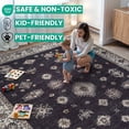 thumbnail image 6 of Bloom Rugs Washable Non-Slip 3' x 5' Rug - Black / Ivory Traditional Oriental Area Rug for Living Room, Bedroom, Dining Room, and Kitchen - Exact size: 3' x 5', 6 of 9
