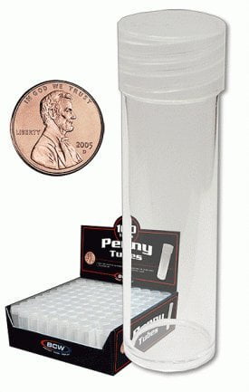 Coin Safe Square Archival Plastic Coin Tubes Lot Of 2 Nickel Size Storage Tubes 