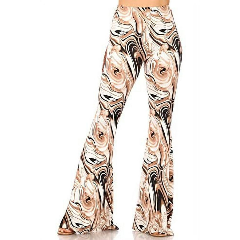 SWEETKIE Boho Flare Pants, Elastic Waist, Wide Leg Pants for Women, Solid &  Printed, Stretchy and Soft