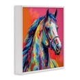 thumbnail image 4 of Stupell Industries Abstract Hue Horse Animals & Insects Painting White Framed Art Print Wall Art, 24 x 24, 4 of 10