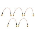 thumbnail image 3 of RF Coaxial Cable, RG316 Double Shielded Extension Cable High Frequency Professional 5Pcs 50 Ohm  Impedance  For Hotspot WiFi Antenna For Router, 3 of 8