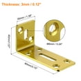 thumbnail image 2 of Unique Bargains Attaches d'Angle en L, 2 Pcs 80x35x40mm - Code d'Angle Réglable à 90 Degrés en Acier Inoxydable pour la Réparation de Meubles (Or), 2 of 7