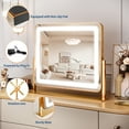 thumbnail image 4 of Large LED Vanity Mirror with 3 Color Lighting Modes – Tabletop Makeup Mirror for Bedroom, Bathroom & Dressing Room – Plug-in, 4 of 8