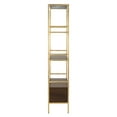 thumbnail image 4 of SAFAVIEH Mateo 4 Tier 1 Drawer Etagere, Gold/Walnut, 4 of 13