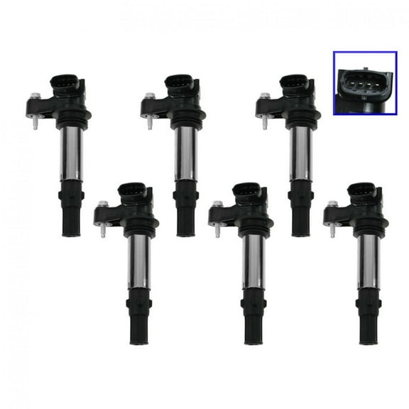 TRQ Ignition Coil Set of 6 Kit for Traverse Allure Enclave Acadia CTS STS 3.6L ICA61433 Fits select: 2009 CHEVROLET TRAVERSE, 2008-2009 CADILLAC CTS