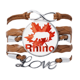 thumbnail image 1 of Pulsera de cuero Negro trenzado pulsera de cuerda de amor Unbranded M, 1 of 3