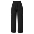 thumbnail image 5 of Sngxgn Women Pants Leggings Women's Casual Long Lounge Pants Drawstring(Black,L/3), 5 of 7