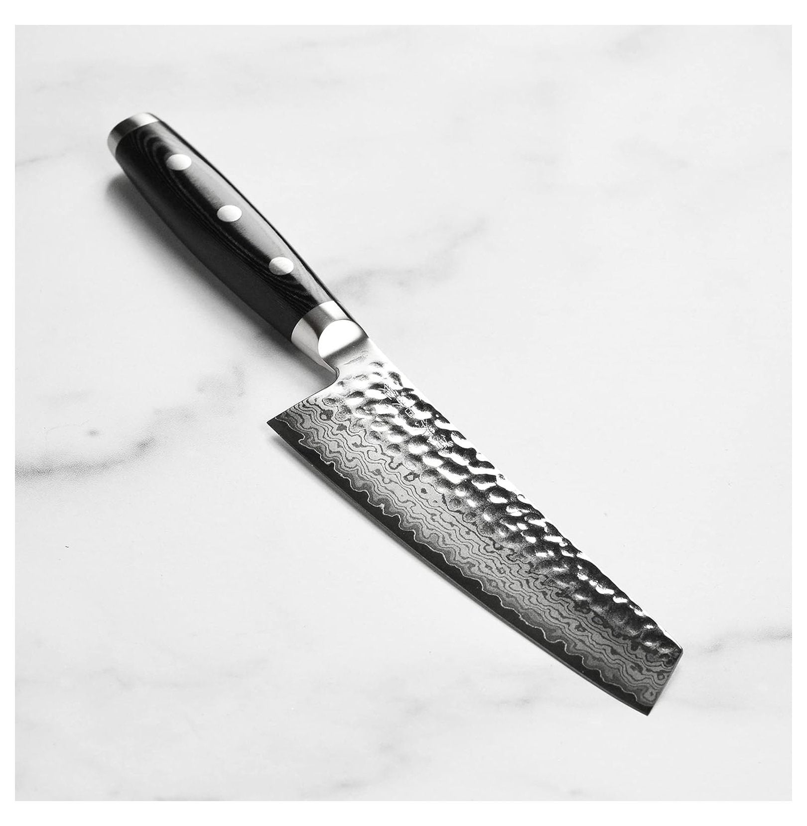 5.5" Prep Knife - Made in Japan - VG10 Hammered Damascus Stainless Steel Utility Knife