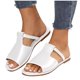 thumbnail image 5 of Zapatos Negros de Mujer de Moda Y Versátil Color Sólido Peep-Toe Plus Tamaño Primavera Y Verano Estilo Moderno Y Cómodo Open-Toe Zapatillas Planas Zapatos de Trabajo Blancos, 5 of 9