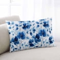 thumbnail image 2 of Blue Flowers Throw Pillow Cover 20 x 26 Inch Decorative Pillow Cover Spring Botanical Blossom Motif Lumbar Pillowcase Seasonal Rectangle Cushion Case for Couch Sofa Bed Living Room, 2 of 7