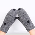 thumbnail image 4 of Winter Gloves for Men & Women Fingerless Mittens Wool Gloves Flap Cover Knitted Convertible Mittens Sport Fishing Gloves, 4 of 13