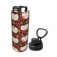 thumbnail image 2 of Uemuo Autumn White Pumpkin 18OZ Insulated Kettle, Sports Water Bottle, Stainless Steel Kettle, Vacuum Insulated Flask, Flip Lid Travel Mug, 2 of 7