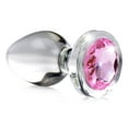 thumbnail image 2 of Booty Sparks Pink Gem Glass Anal Plug-Large, 2 of 4