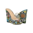 thumbnail image 4 of Women Transparent Open Toe Platform Wedge Heel Slide Mule Sandal 18994, 4 of 6