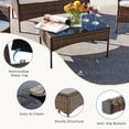 thumbnail image 4 of CONCETTA Patio Wicker Chair 4-Piece Set with Table Patio Furniture Living Room Set, Wicker Material, Brown, 4 of 6