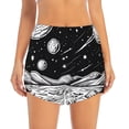 thumbnail image 2 of Picia Cosmic Landscape Celestial Art Pattern Women's 2 in 1 Athletic Running Shorts High Waisted Workout Casual Gym Sweat Shorts with Comfy Liner Zipper Pockets-X-Large, 2 of 9