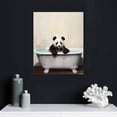thumbnail image 4 of GOSMITH  Sylvie Panda Waving in Rustic Bath Framed Canvas Wall Art, Modern Fun Decorative Bathtub Wall Art for Home Décor, 4 of 4