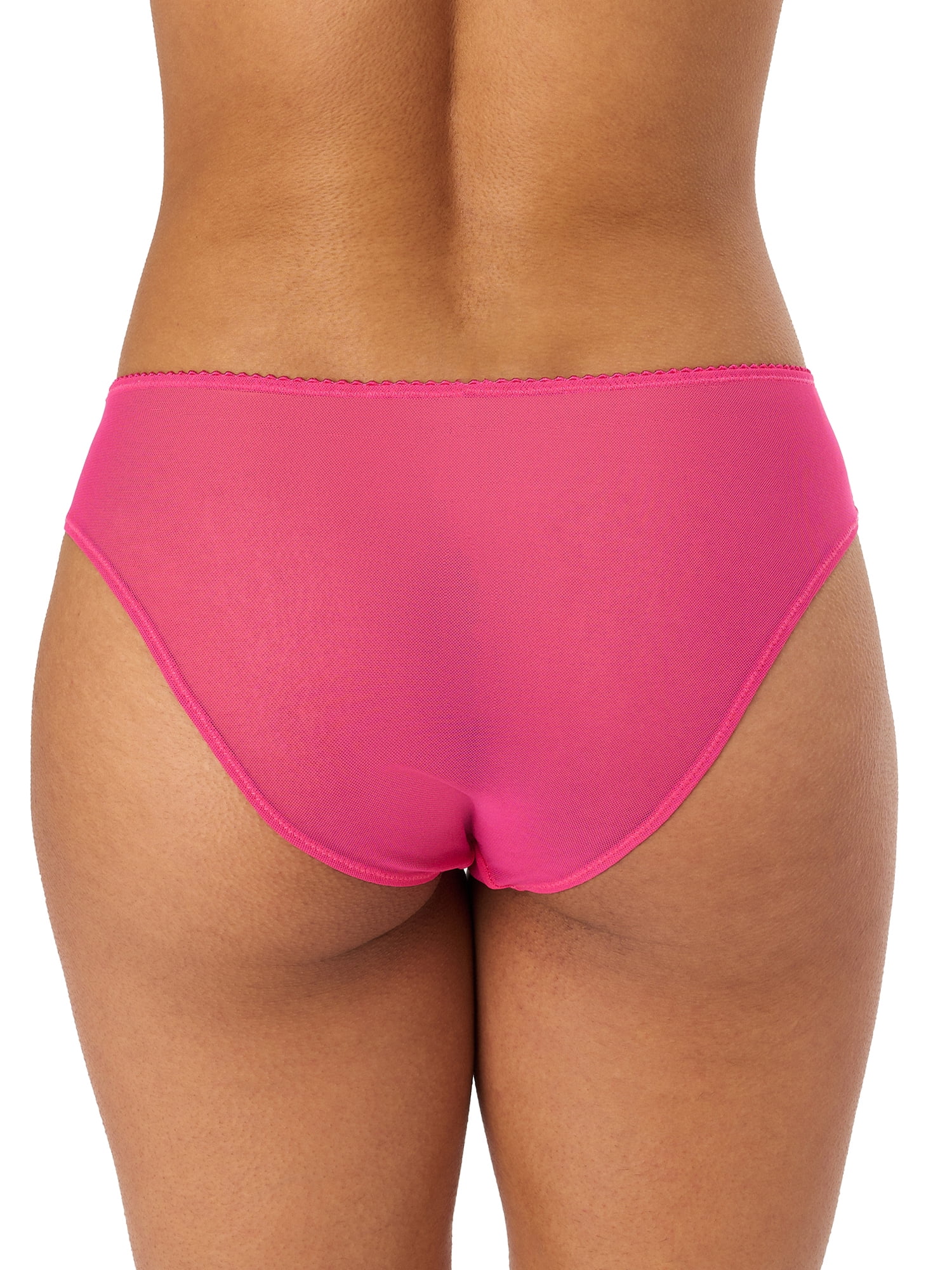 Adored by Adore Me Women’s Mandy Cross-Front Mesh and Lace Cheeky Underwear, 2-Pack, Sizes up to XXXL