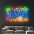 thumbnail image 5 of Handmadetneonsign The Beach Is My Happy Place Led Sign, Beach Neon Sign, Summer Vibes Wall Decor, 5 of 5