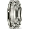 thumbnail image 4 of Titanium Grooved And Beaded 6mm Polished Band (Size 10.5) Made In United States tb129-10.5, 4 of 5