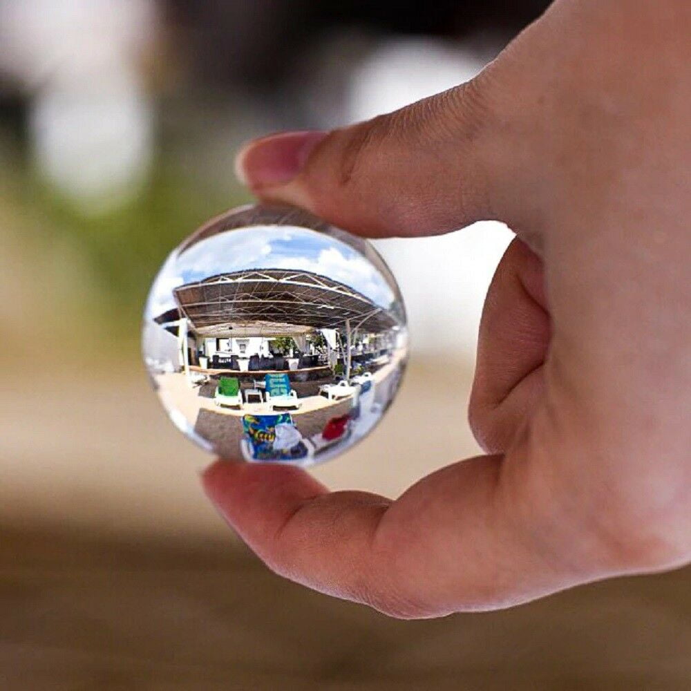 40/50mm Clear Glass Crystal Ball Healing Sphere Photography Props Decor GiRSDE