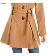 thumbnail image 3 of Madden Girl Juniors' Belted Skirted Coat Dark Beige Size Medium, 3 of 3