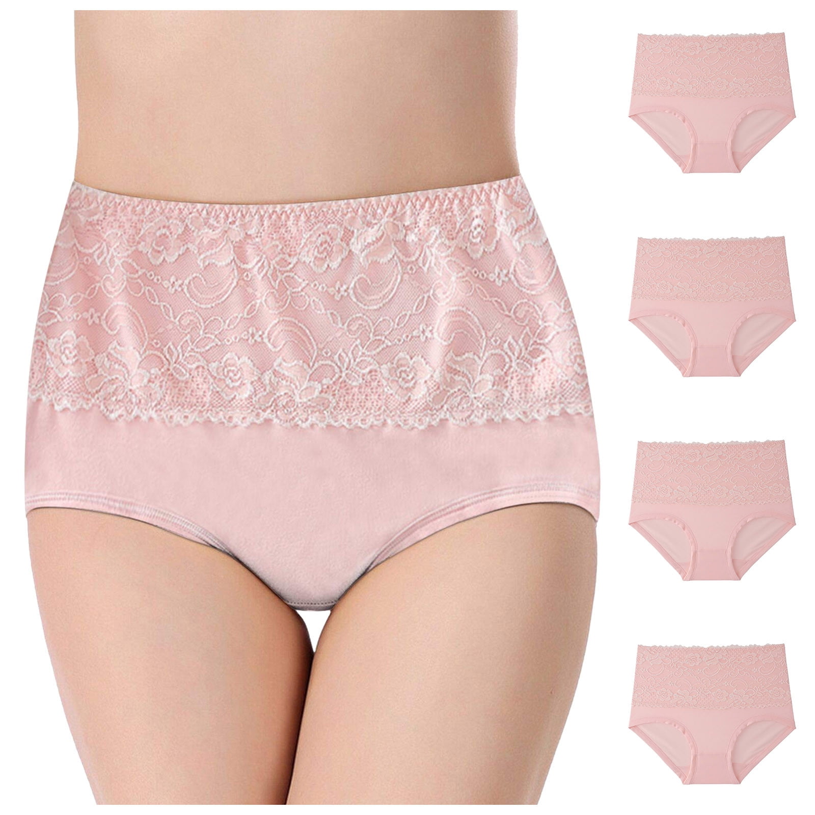 DORKASM Teen Girl Period Panties Seamless High Waisted Comfortable 4 Pack  Teen Girls Period Underwear Menstrual Period Panties Period Underwear Pink
