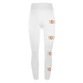 thumbnail image 3 of Feancey Leggings for Women Valentines Day Print Tights Tummy Control Sport High Waisted Yoga Pants Heart Letter Graphic Stretchy Running Workout Pant White L, 3 of 7