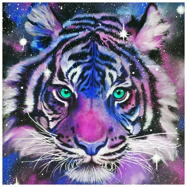 DIY resina completa ronda diamante pintura Tigre Animal hecho a mano pared imagen regalo FLhrweasw Nuevo