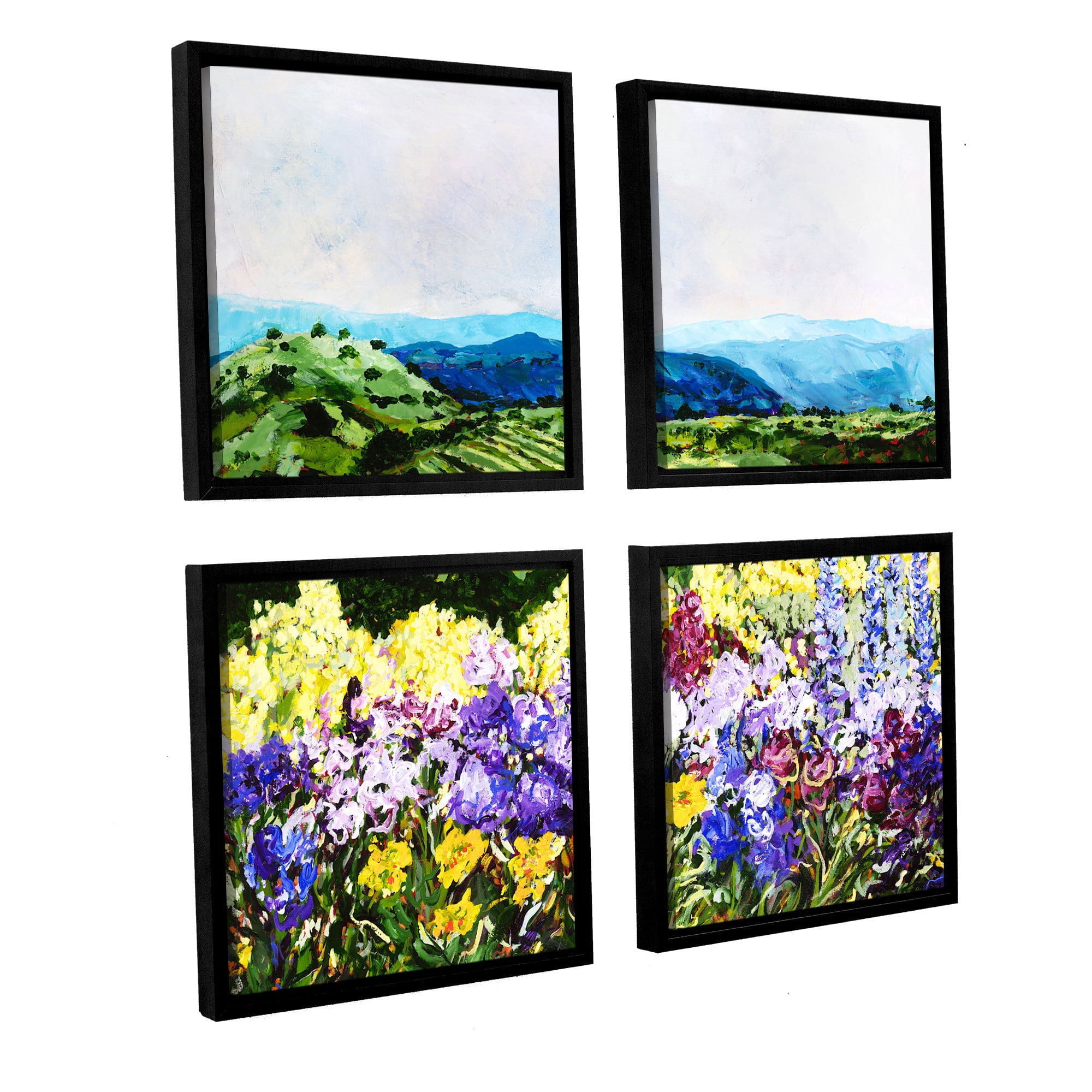 ArtWall Allan Friedlander "Pollinator's Ravine" 4-Piece Floater-framed Canvas Square Set